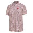thumbnail image 2 of Men's Antigua  Pink Nebraska Huskers Desert Dry Dogwood Polo, 2 of 3