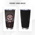 thumbnail image 3 of Lsque The Binding of Isaac Pattern 20oz Car Cup with Lid and Straw, Insulated Coffee Cup with Straw Topper, Spill Proof Travel Coffee Mug, Stainless Steel Tumble, 3 of 8