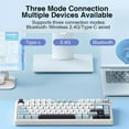 thumbnail image 3 of Hall F75 Clavier Mécanique 2,4G Sans Fil/Bluetooth/fil RVB PBT Disposition 75 % Profil OEM Joint Clavier de Jeu PC Personnalisé, 3 of 8