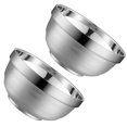 thumbnail image 1 of OULII 2pcs Stainless Steel Mixing Bowls For Kitchen Use Anti-Scald Round Design, 1 of 8