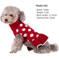thumbnail image 5 of Suéter para perros pequeños JAMW Cuello alto Suéter rojo 12 pulgadas 14-16 pulgadas 10-12 pulgadas Sencillez, 5 of 5