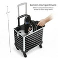 thumbnail image 2 of CZMDZH Rolling Makeup Train Case 3 in 1 Cosmetic Case Large Capacity Organizer with Swivel Wheels Key Cosmetic Trolley for Nail Tech Makeup - Black, 2 of 7