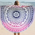 thumbnail image 1 of Braveheart Nappe Ronde Dégradé de Couleur Serviette de Plage d'Été Tapis de Yoga Rond, 1 of 1