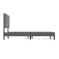 thumbnail image 4 of Kaya Upholstered Platform Bed Frame / Buttonless Tufting / Mattress Foundation / Wood Slat Support / No Box Spring Needed / Easy Assembly, Stone, Queen, 4 of 7