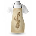 thumbnail image 3 of Zodiac Aquarius Apron Ethnic Style Astrology Pattern with Vintage Persian Egyptian Effects, Unisex Kitchen Bib Apron with Adjustable Neck for Cooking Baking Gardening, Beige Cream Brown, by Ambesonne, 3 of 3