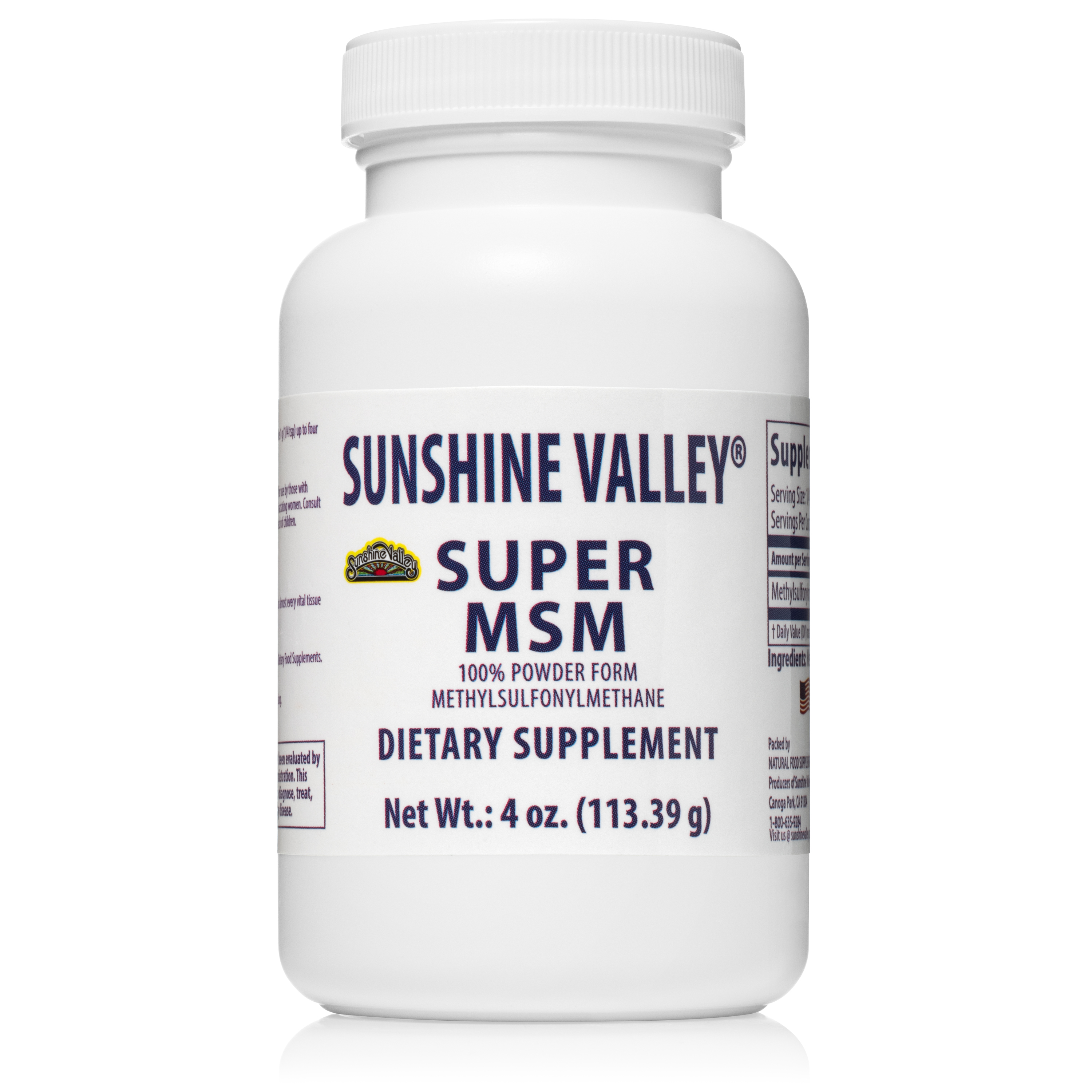 Sunshine Valley Super MSM Supplement Powder for Joint & Skin Health