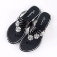 thumbnail image 2 of ibiyuan Womens Flip Flops with Arch Support Wedge Thong Sandals for Women Non- Woven Sole Women House Slippers Flexible Orthofeet Shoes for Women, 2 of 9