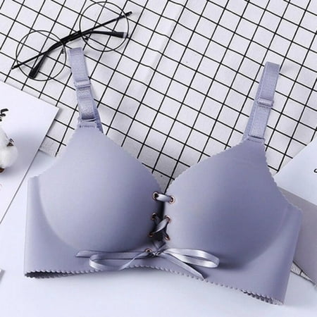 

Promotion Big Clear! Women Charming Seamless Bra Push Up Breathable Bras Brassiere Gather Adjustable Intimates Lace Up Bras