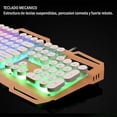 thumbnail image 4 of Kit Teclado Mouse Gamer RGB Metálico J32 Beige DOSYU, 4 of 4