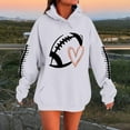 thumbnail image 2 of Xyxonk Football Sweatshirt Game Day Graphic Sunday Funday Shirt Fashion Long Sleeve v neck Pullover 2025 Fall Clothing, White L, 2 of 6