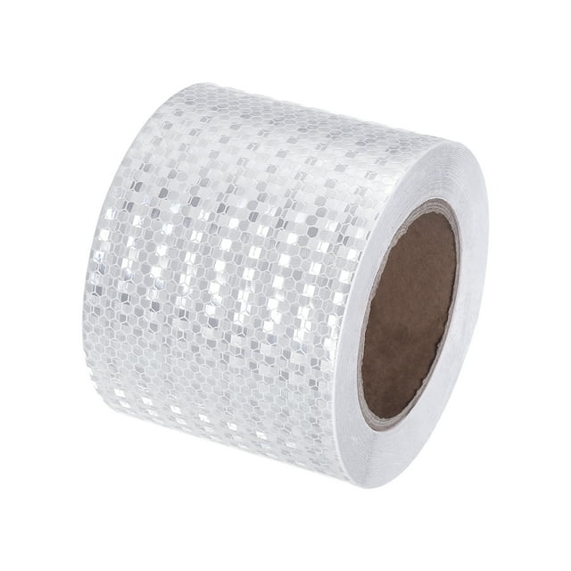 Unique Bargains Reflective Tape, 4' x 66 Ft Waterproof High Visibility Warning Safety Tape, White