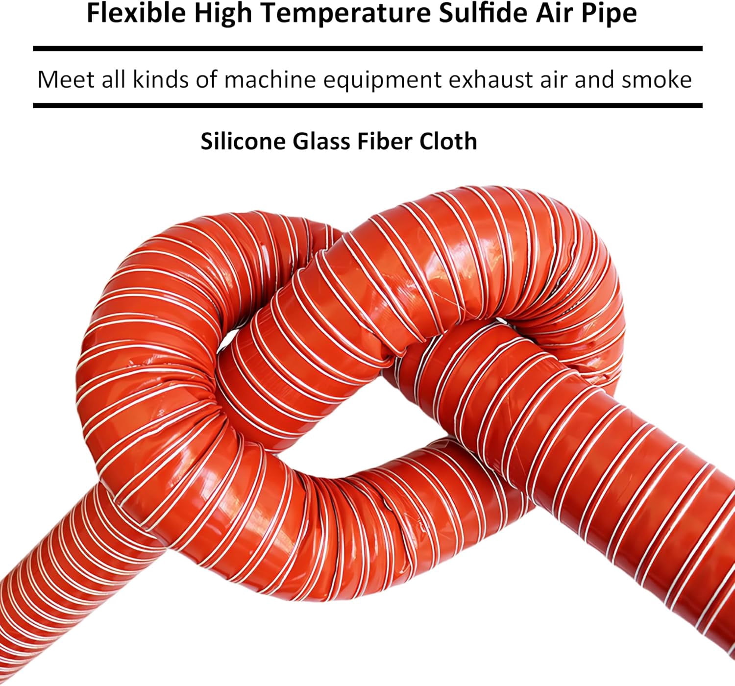 2in Dryer Vent Hose:Flexible Air Intake Hose High Temperature Resistance and Flame Retardant,Exhaust Duct Hose Suitable for Dryers, Printing Presses, Blowers, Automotive Engines, etc (2in,6.5ft/2m)