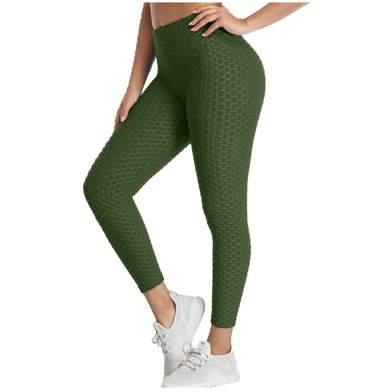 Kayannuo Yoga Pants with Pockets for Women Christmas Clearance Women's High  Waist Solid Color Tight Fitness Yoga Pants Nude Hidden Yoga Pants Green 