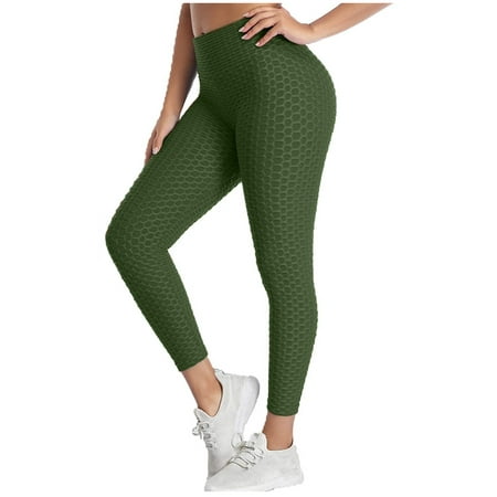 

Dadaria Leggings for Women Butt Lift Plus Size High Waist Solid Color Tight Fitness Yoga Pants Nude Hidden Yoga Pants Green L Female