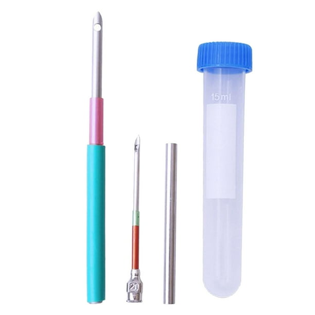 Kit de bordado con aguja mágica, juego de aguja mágica con pluma de bordar y enhebrador. 3 piezas de aguja 1 pieza de tubo
