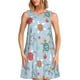 thumbnail image 1 of Balery Sea Turtle Vestidos de verano para mujer con estampado: vestido holgado sin mangas, vestido playero informal y cómodo para días calurosos., 1 of 7
