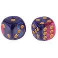 thumbnail image 3 of Esquina redonda de dados punteados 5Pcs D6 para niños Bloques de construcción Azul morado Zulema Dados de seis caras de 16 mm, 3 of 8