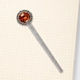 thumbnail image 4 of Maple leaf pumpkin Vintage Silver Lace-Edged Bookmark: a Gift for Readers and Book Lovers, 4 of 5