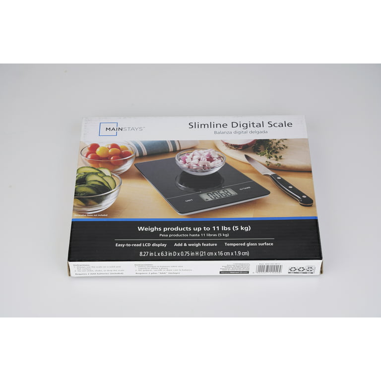 Silver Silk Screen Kitchen Scale 3mm Glass Platform with Bluetooth - Medium - White 3657595