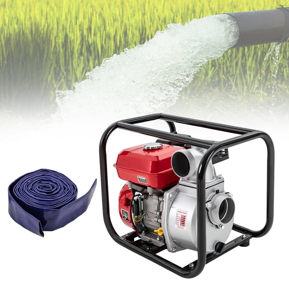 Gasoline Water Pump 7.5HP 212CC, 3Inch 1236ft³/h High Pressure for Farm Irrigation Fire Rescue