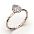 thumbnail image 3 of Beautiful Art Deco 1.25 Carat Pear Cut Affordable Diamond Moissanite Engagement Ring, Classic Wedding Ring In 10K Solid Rose Gold,Promise Ring, Anniversery Ring, 3 of 3