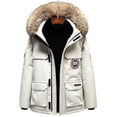 thumbnail image 1 of 2023 Men's Winter Hooded Quilted Down Jacket Casual Tooling Coat, 1 of 5
