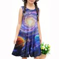thumbnail image 6 of SGFCWSX Girls Sleeveless Dress Soft Crew Neck Print A-Line Summer Party Dresses for Kids Multicolor Size 7-8 Years, 6 of 6