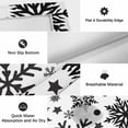 thumbnail image 5 of Christmas Snowflake Outdoor Rug 6x9 Ft, Non Slip Washable Area Rug, Winter Xmas Simple Black White Patio Rugs Carpet Runner, Large Floor Mat for Indoor/Outdoor Deck Porch Camping, 5 of 8