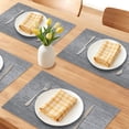 thumbnail image 2 of Unique Bargains 6 Pack Plastic Placemats for Dining Table Decor Dark Gray 17.7x11.8inch, 2 of 6