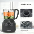 thumbnail image 4 of La Reveuse 4 Cup Food Processor Vegetable Chopper for Slicing,Grating,Juicing,Emulsfying,Mixing-400 Watts, 4 of 9
