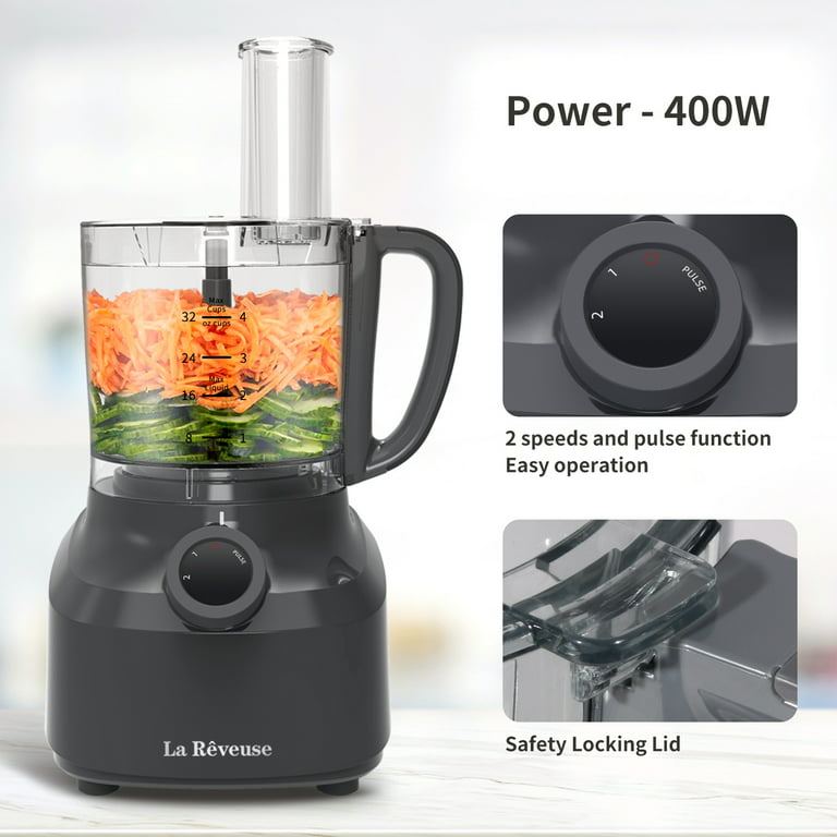La Reveuse Electric Mini Food Processor with 200 Watts,2-Cup Prep Bowl – La  Reveuse Home Appliances