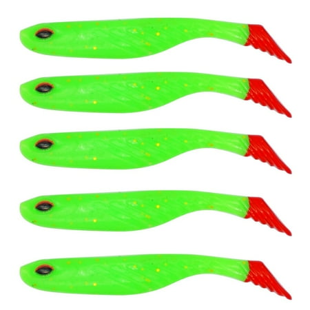 10Pcs Luya For Alien Eye T Tail Luminous Soft Worm Bait For Carp Fishing Bait Pike