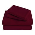 thumbnail image 2 of BNM Egyptian Cotton 300 Thread Count Sheet Set, California King, Burgundy, 2 of 10
