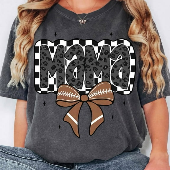 Football Mama T-Shirt, Retro Game Day Tee, Football Season Mom Shirt, Cute Fall Sports Shirt for Moms, Sublimation Style Tee