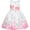 Pink Flower, variant on Girls Dress Rose Flower Double Bow Tie Party Sundress Casual 7-8 Years