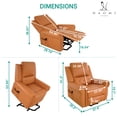 thumbnail image 3 of Tatiana Oversized Air Leather Power Lift Recliner Chair with Footrest. Reclining Chair with Remote Control, Premium Studded, 3 of 11