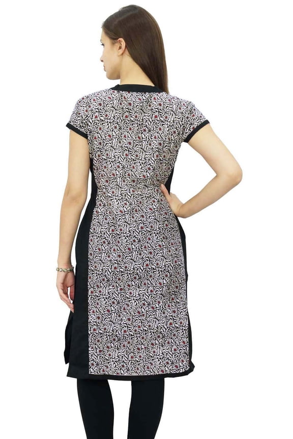 Womens Tunic custom Top 3/4 Sleeve Long Kurta Kurti Indian Ethnic Blouse