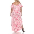 thumbnail image 3 of White Mark Women's Plus Size Tie-Dye Cold Shoulder Maxi Dress, 3 of 5