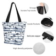 thumbnail image 6 of Kdxio Retro Coconut Tree Women Reusable Grocery Bags Foldable Ripstop,Reusable Shopping Bags for Shopping,Gym,Gift, 6 of 8