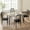 Grey, variant on COZONY Dining Table Set, Kitchen Table with PU-Cushioned Chairs, Tempered Glass, Chamfer-Edge, Space-Saving