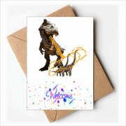 Jet Menacing Dinosaur Form Welcome Back Greeting Cards Envelopes Blank