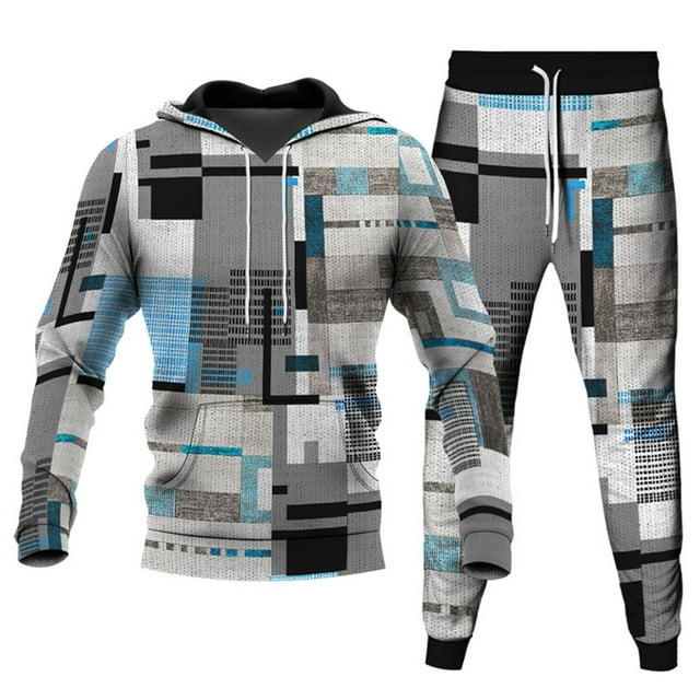 TIMIFIS Survêtement pour Homme 2 Pcs à Capuche, Ensemble de Sport Athlétique, Chandail à Enfiler Décontracté pour Course, Jogging, Ensemble de Tenue de Sport SetsFall
