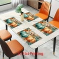 thumbnail image 4 of 4pcs Autumn Maple Leaves & Pumpkins Placemats - Fall Table Decor - Durable Linen Place Mats for Thanksgiving, Halloween, Dining - Easy-Clean Table Settings, Fall Decorations for Home, 4 of 5