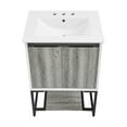 thumbnail image 6 of Marseille 24 in. Gray Oak Bathroom Vanity With White, 3-Hole Ceramic Sink Top, 6 of 8