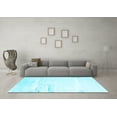 thumbnail image 3 of Ahgly Company Indoor Rectangle Solid Light Blue Modern Area Rugs, 2' x 4', 3 of 4