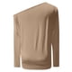 thumbnail image 4 of MHFRRA Blusa Informal de Manga Larga con Cuello Asimétrico para Uso Diario y Comodidad. Café, 4 of 4