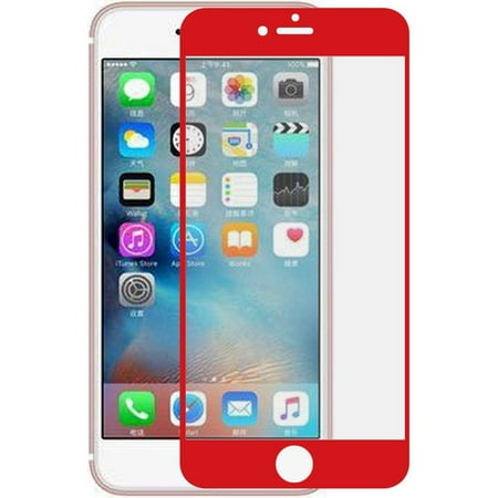 Red Hour Glass HR Wireless Clear Tempered Glass Screen Protector LCD Film Guard Shield for Apple iPhone 7/8, Red ()