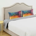 thumbnail image 4 of Ryvnso Satin Pillowcase Orange Blue Tie Dye Pillow Cases Standard Size 26x20in, 4 of 6