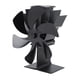 thumbnail image 5 of Ventilador de estufa de 6 aspas con motor de calor, ventilador de chimenea, ventilador térmico autogenerado con panel aislante y termómetro negro., 5 of 14