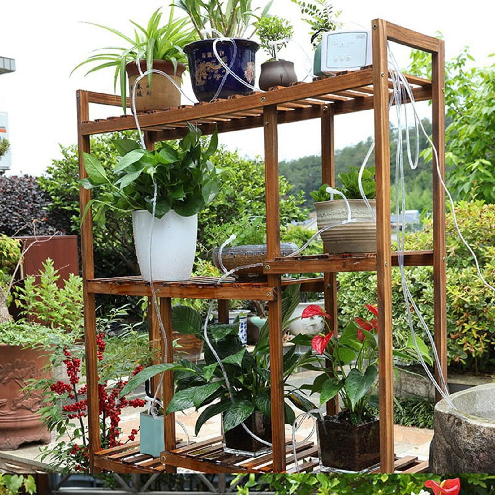 WIFI Intelligent Watering Device Double Pump Timed Automatic Drip Irrigation System Remote Control for 15 Pots